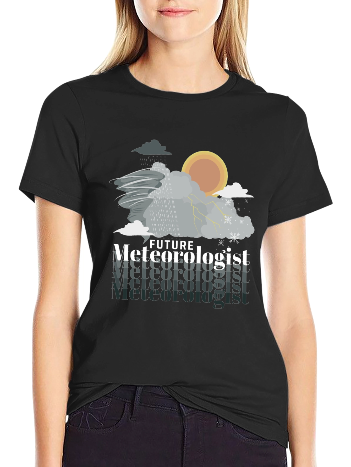 Future Meteorologist Weather Pattern Graphic T-Shirt