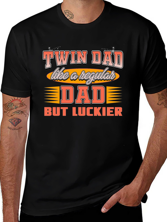 Twin Dad Graphic T-Shirt - Lucky Dad Tee