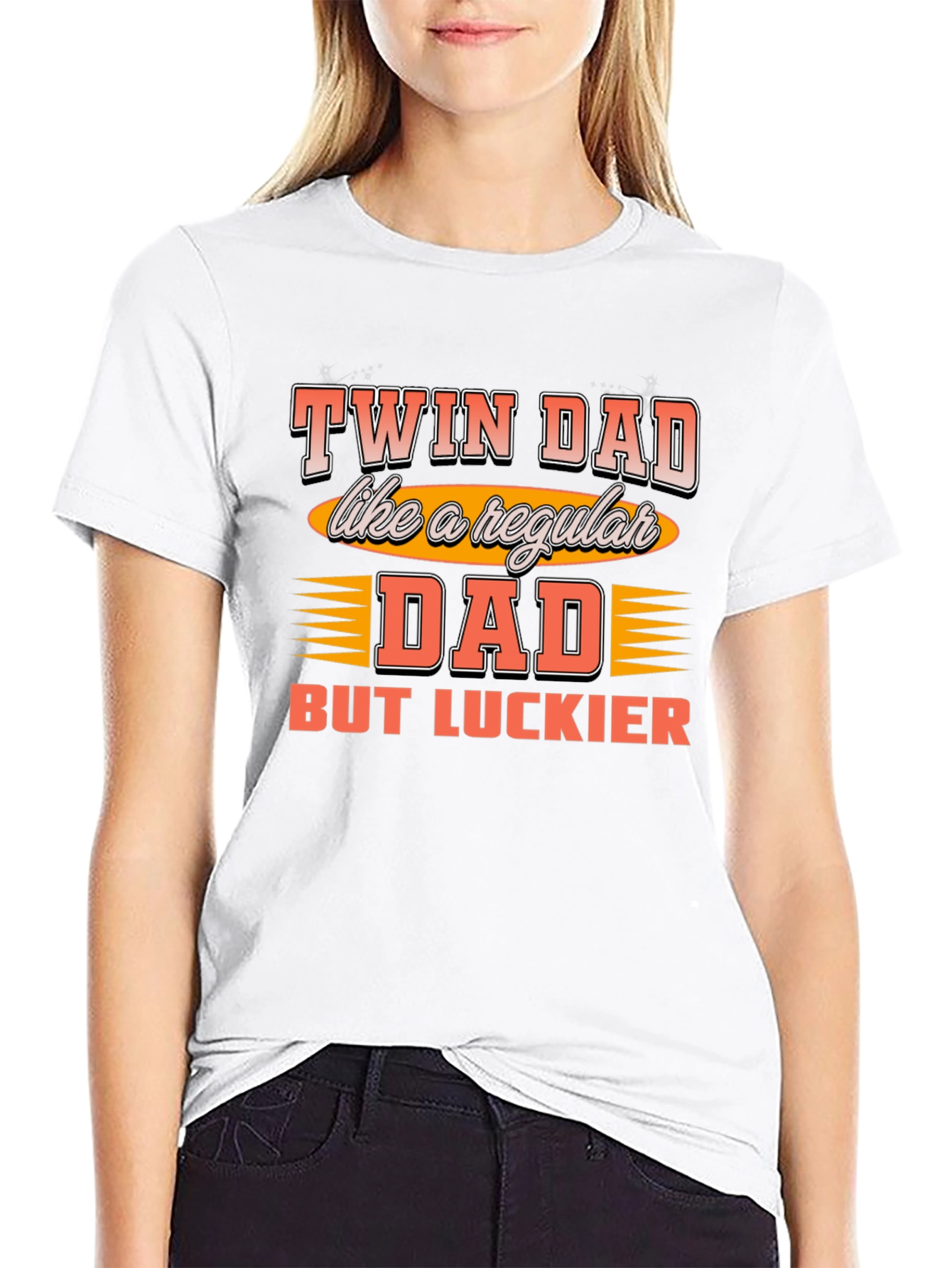 Twin Dad Graphic T-Shirt - Lucky Dad Tee