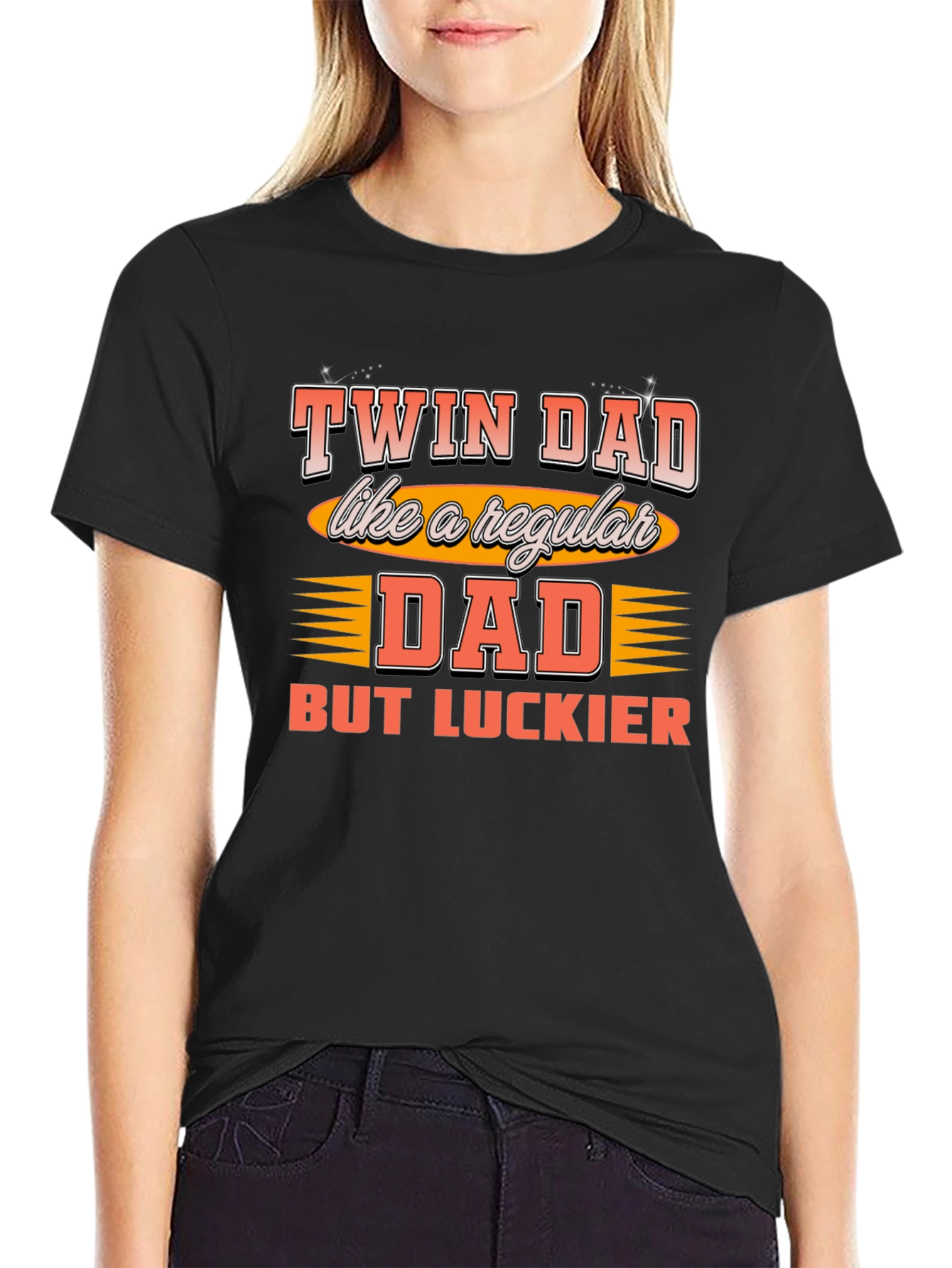 Twin Dad Graphic T-Shirt - Lucky Dad Tee