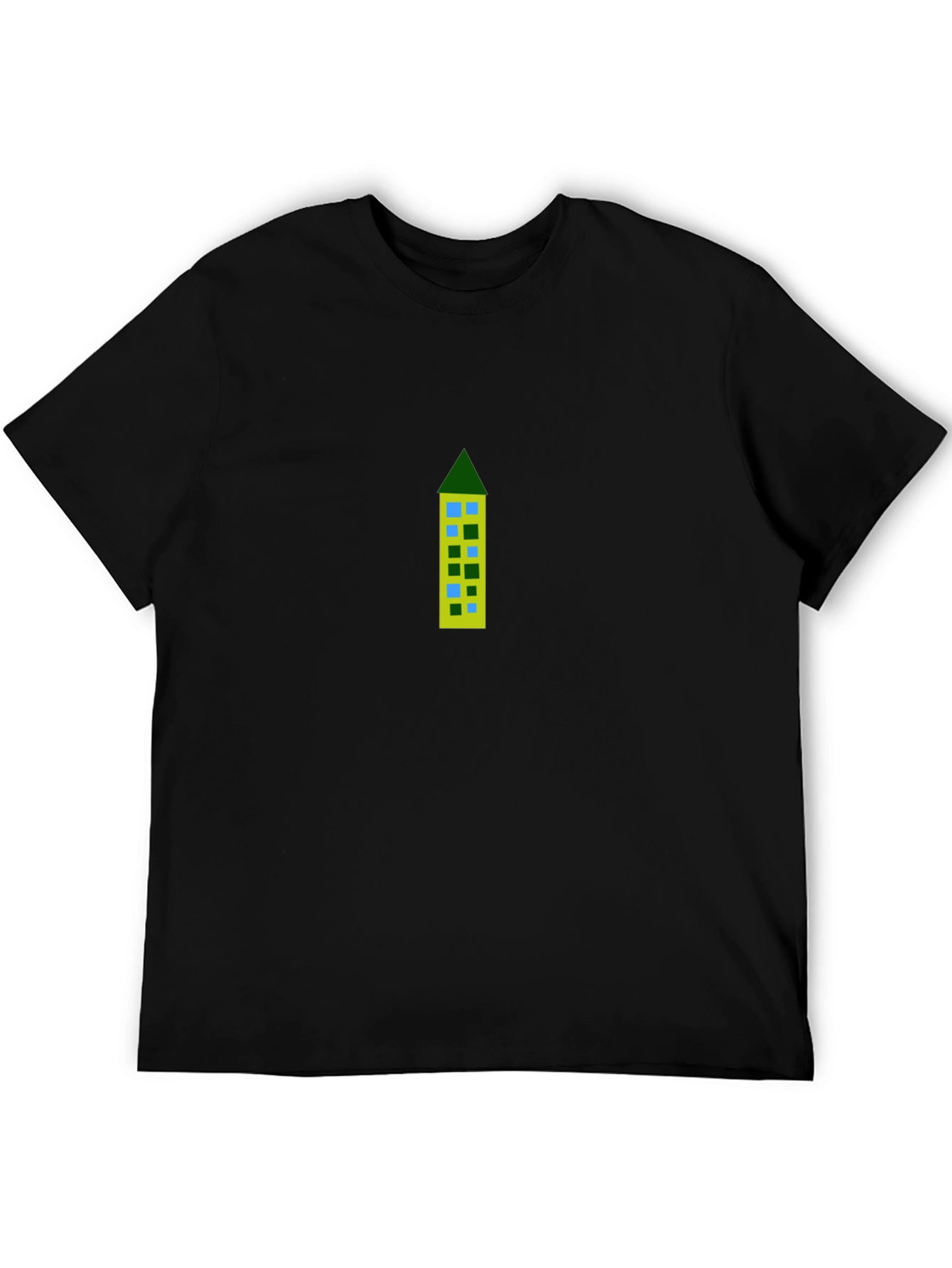 Building Print Black Tee