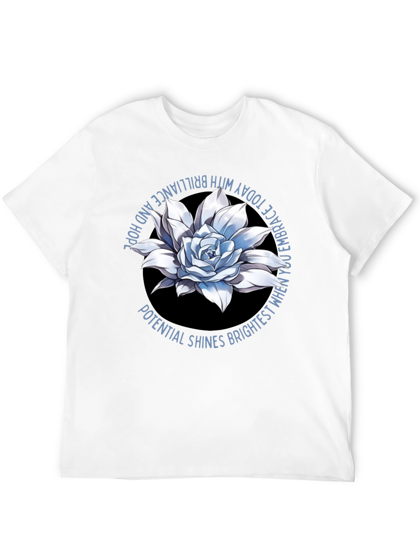 Floral Graphic Tee - Embrace Brilliance and Hope