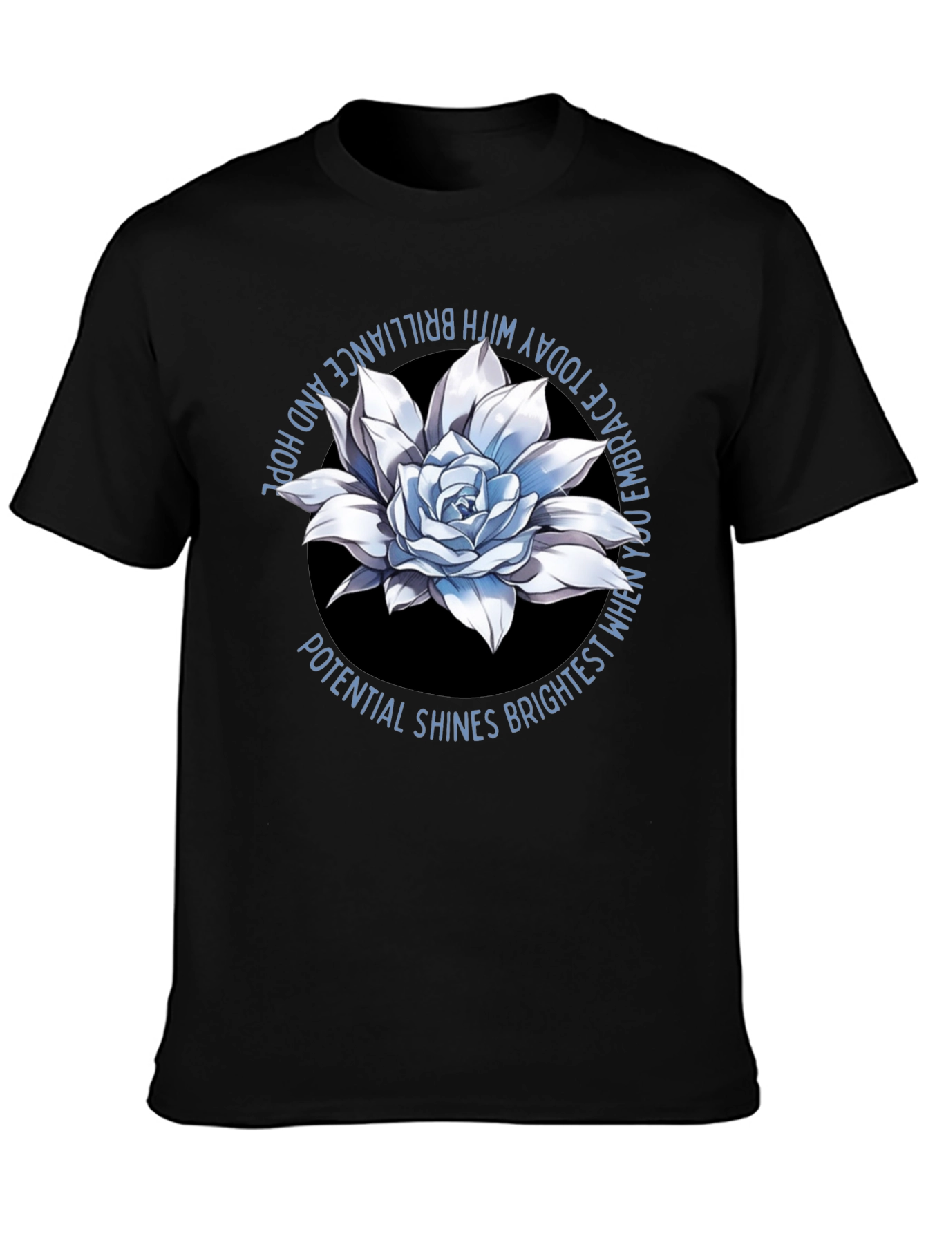 Floral Graphic Tee - Embrace Brilliance and Hope