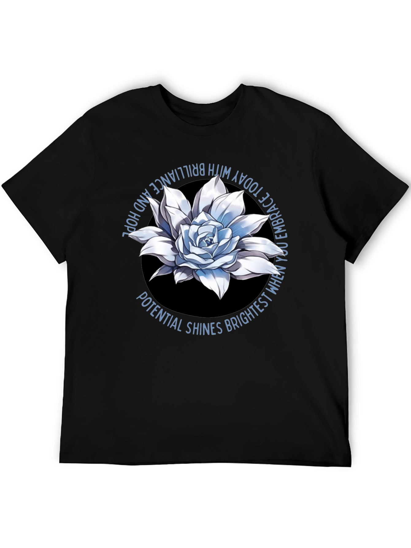Floral Graphic Tee - Embrace Brilliance and Hope