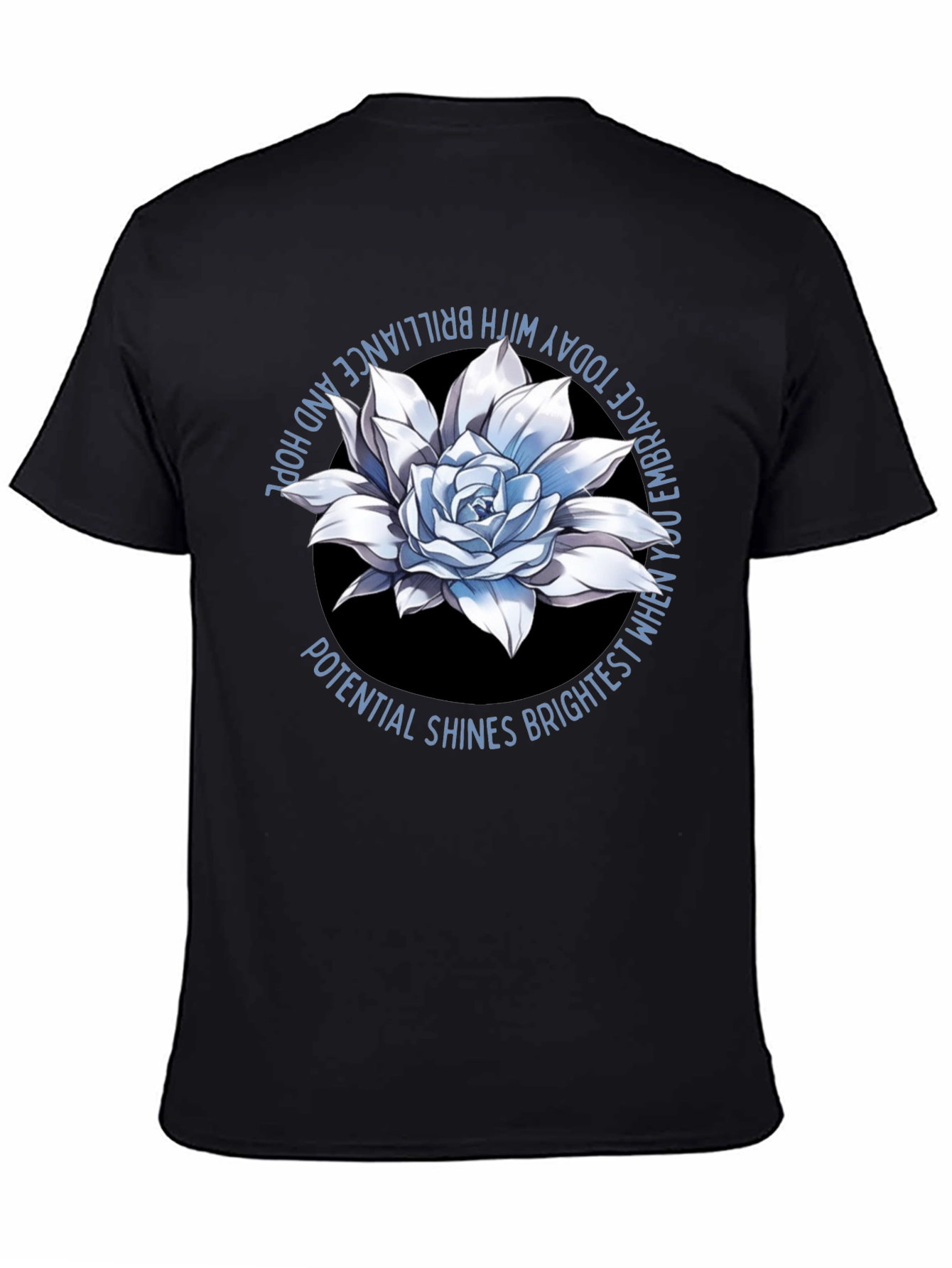 Floral Graphic Tee - Embrace Brilliance and Hope