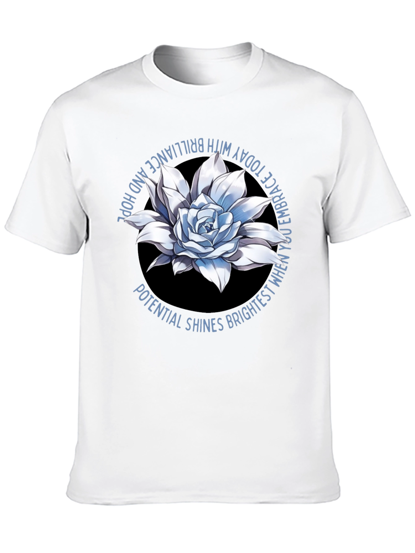 Floral Graphic Tee - Embrace Brilliance and Hope
