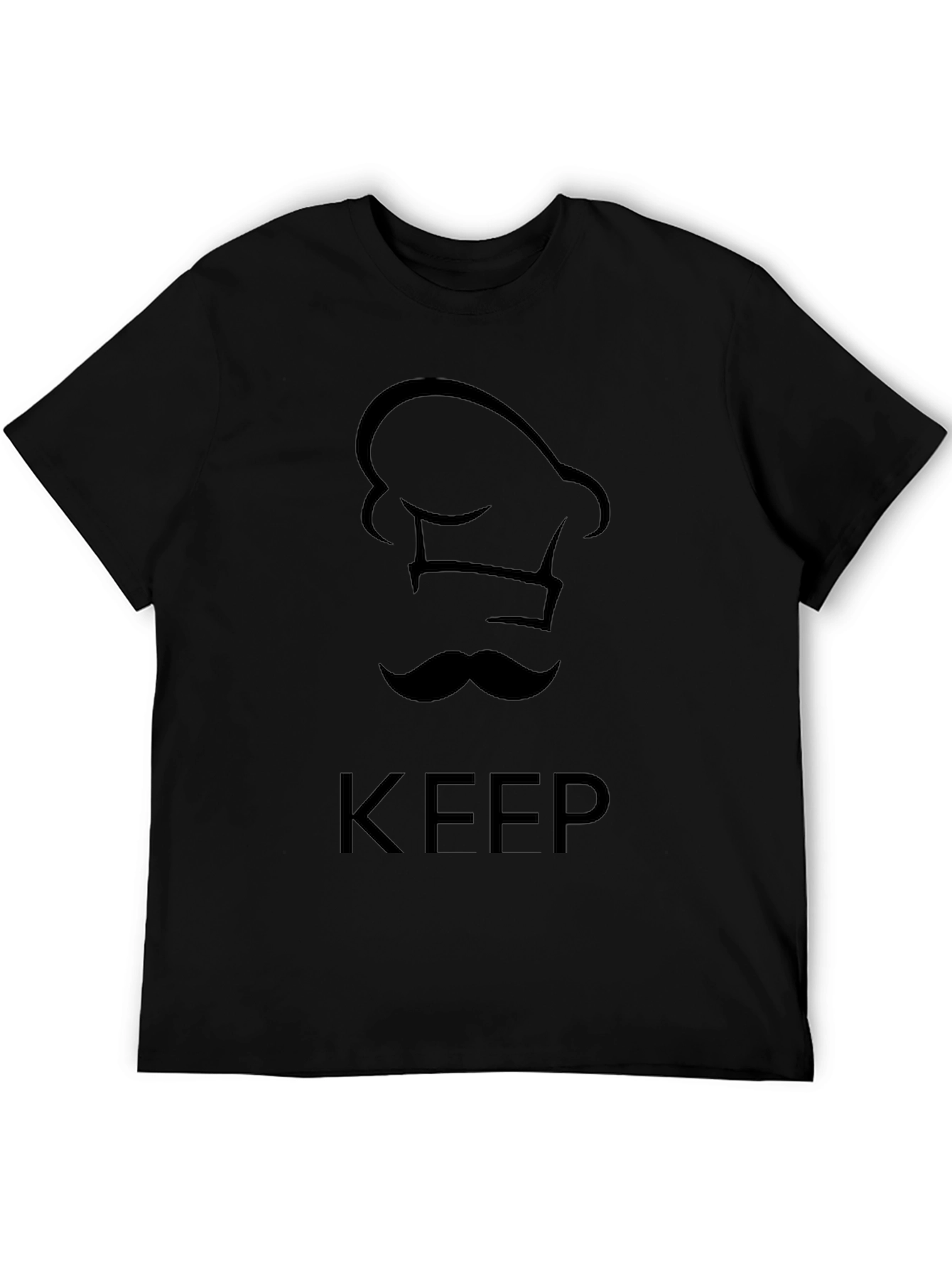 Chef Hat & Mustache T-Shirt - Keep Cooking!