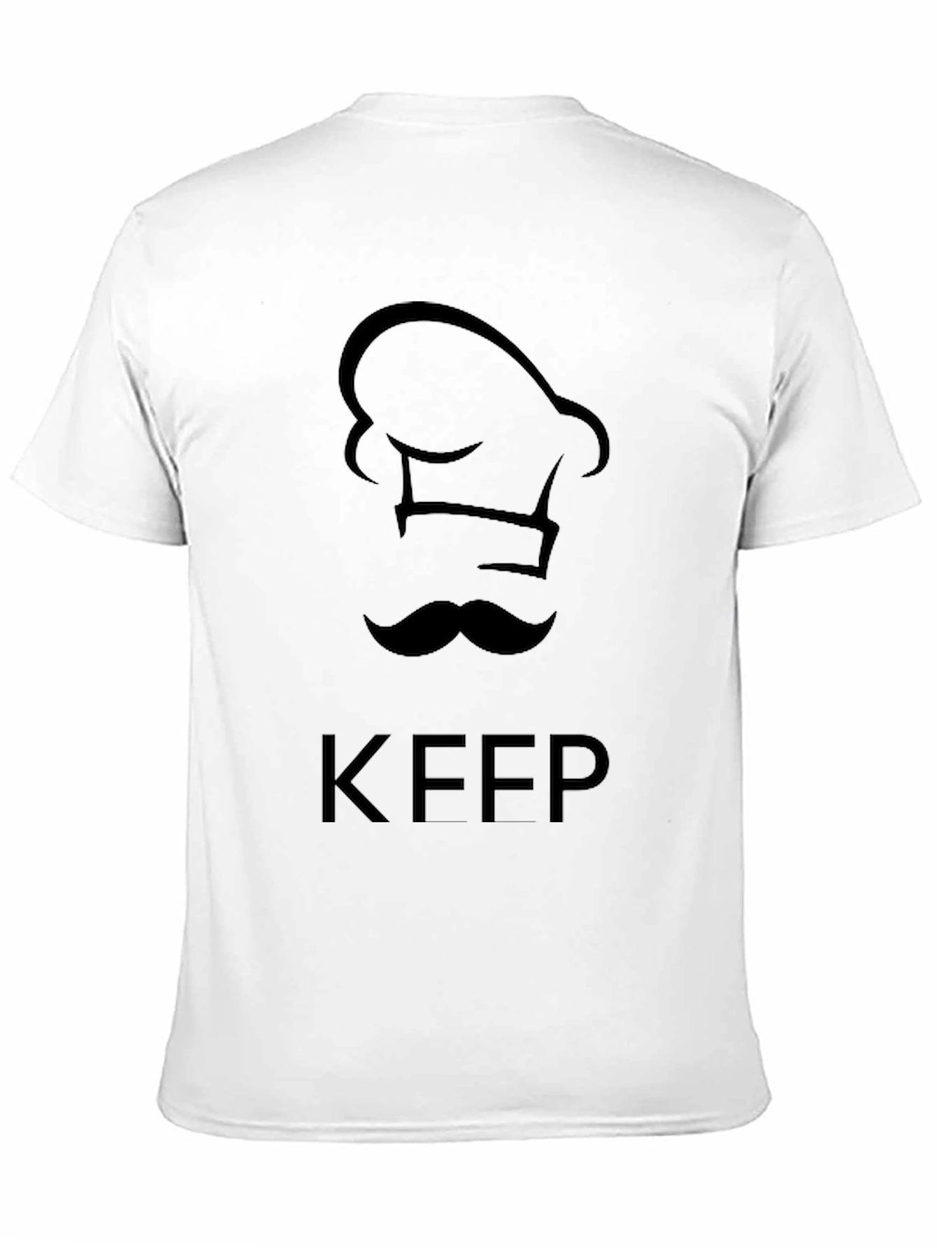Chef Hat & Mustache T-Shirt - Keep Cooking!