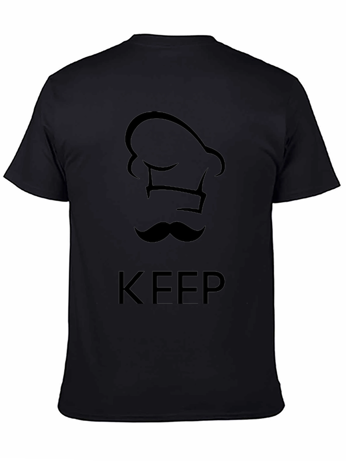 Chef Hat & Mustache T-Shirt - Keep Cooking!