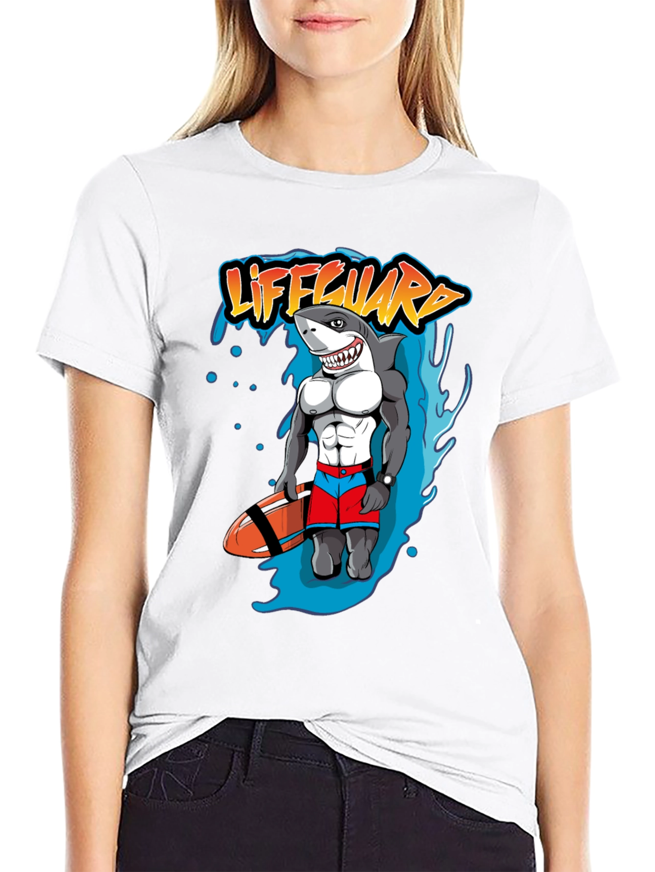 Lifeguard Shark Graphic Tee