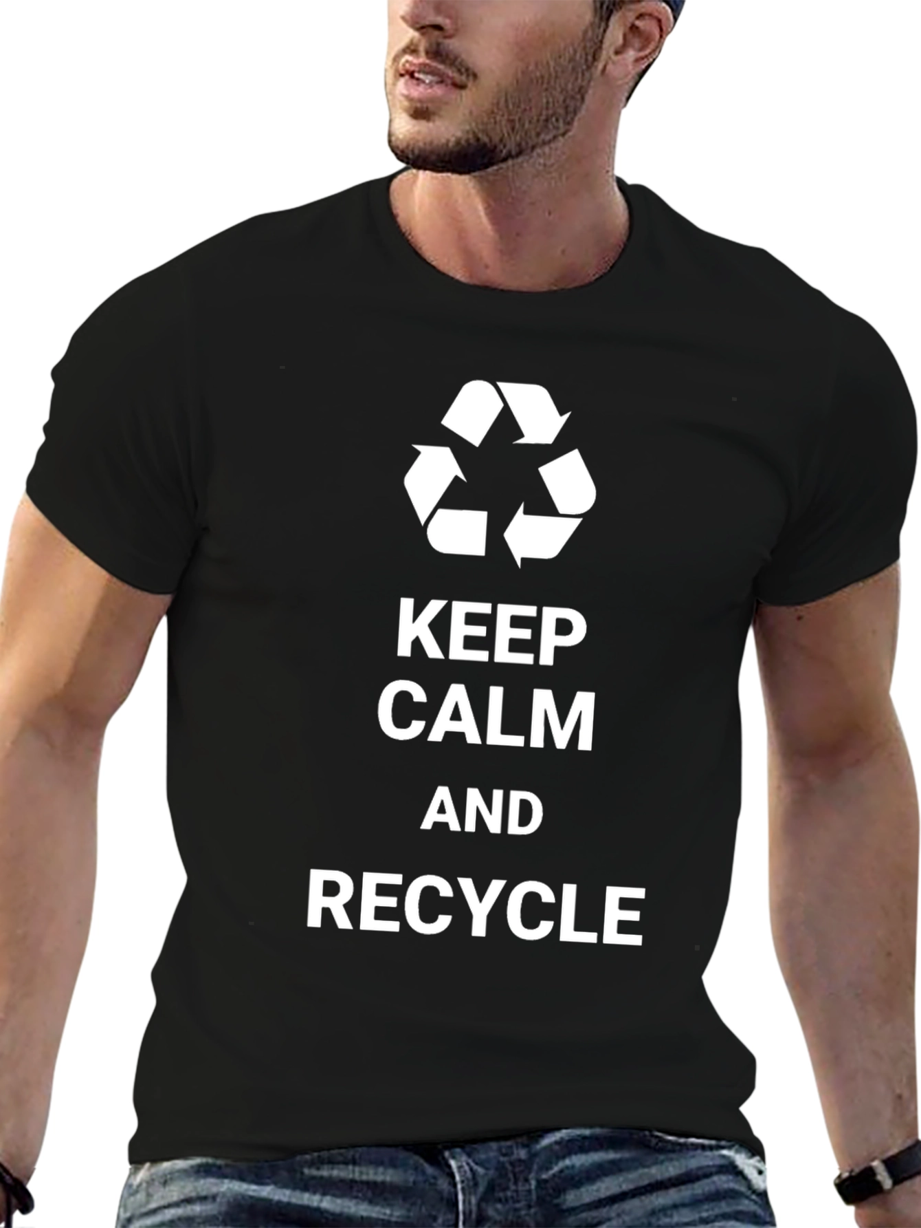 Keep Calm and Recycle T-Shirt - Eco-Friendly Tee