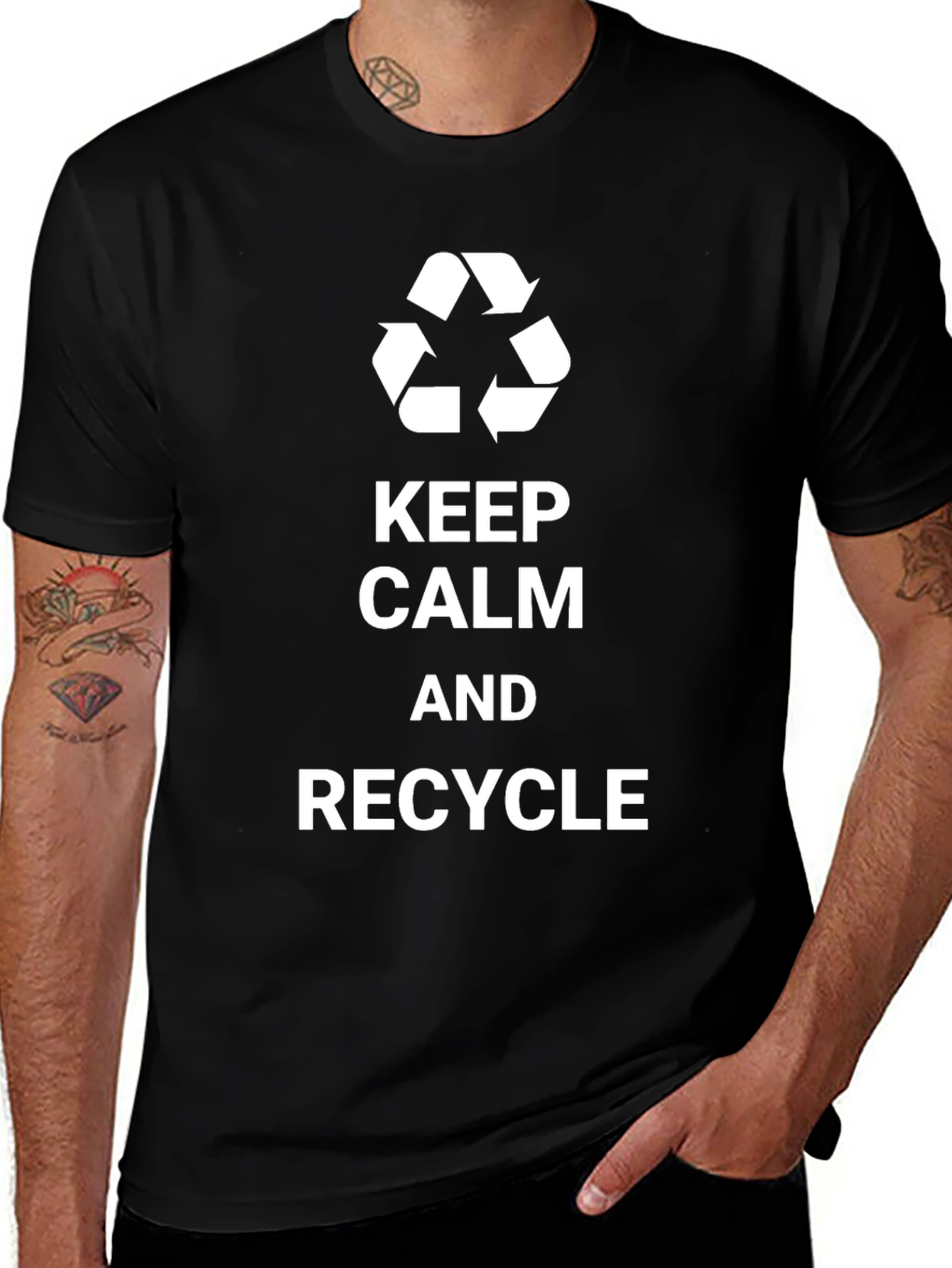 Keep Calm and Recycle T-Shirt - Eco-Friendly Tee