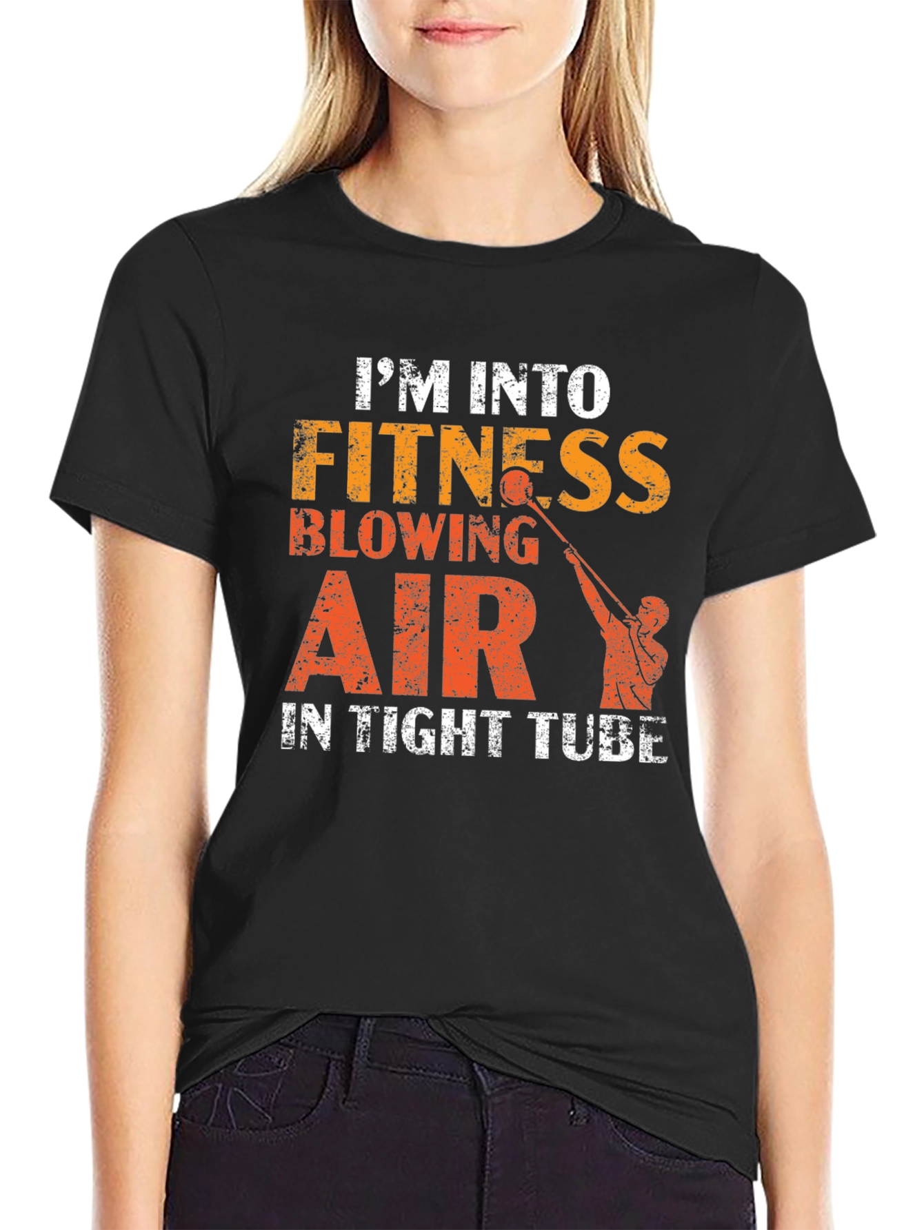 Fitness Blowing Air T-Shirt - Funny Glass Blowing Tee