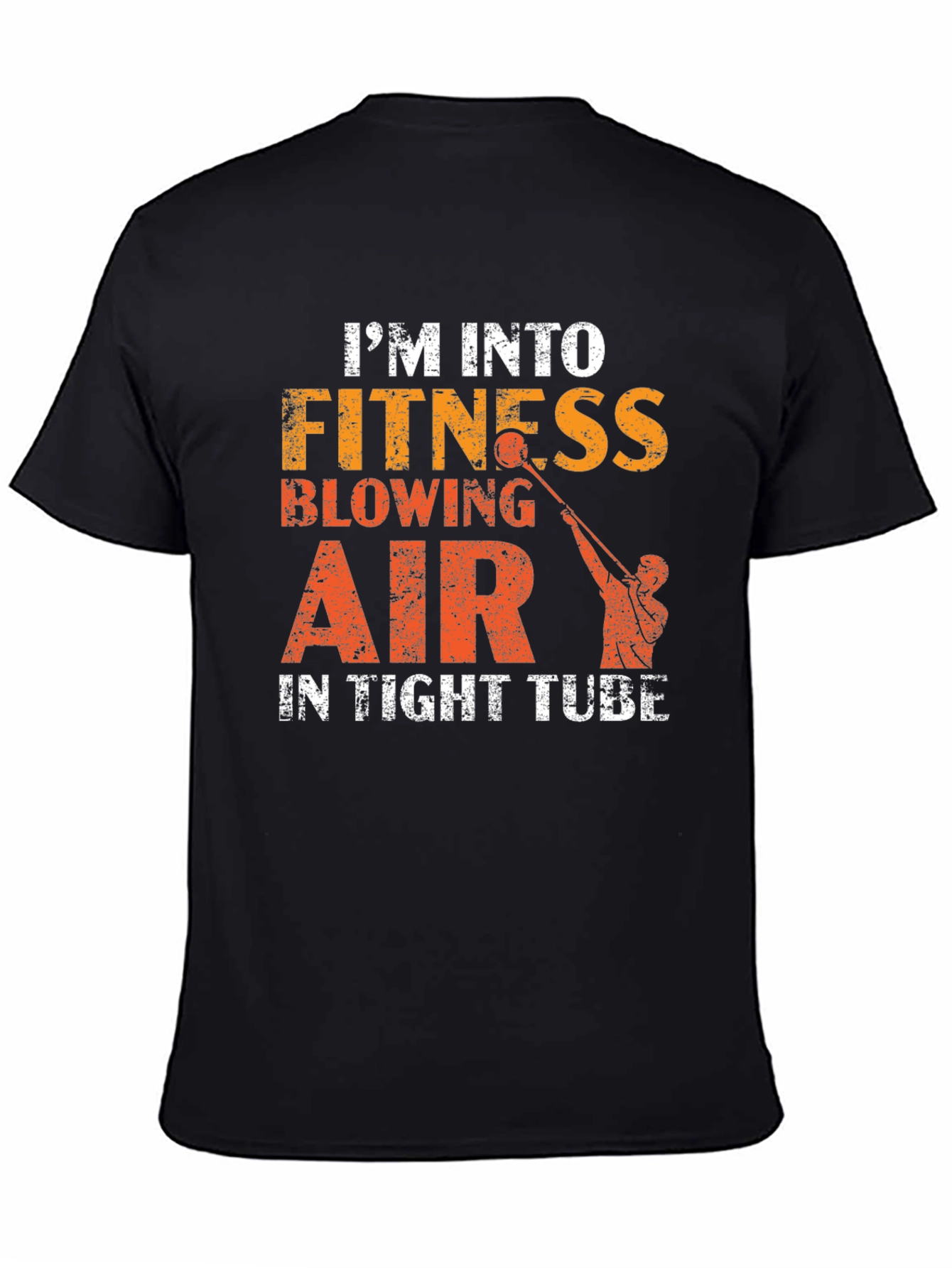 Fitness Blowing Air T-Shirt - Funny Glass Blowing Tee
