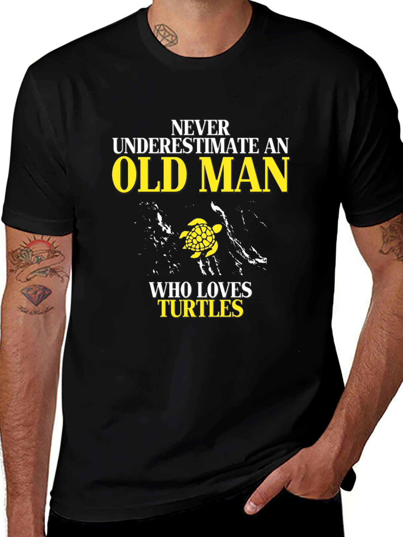 Never Underestimate an Old Man Turtle Lover T-Shirt
