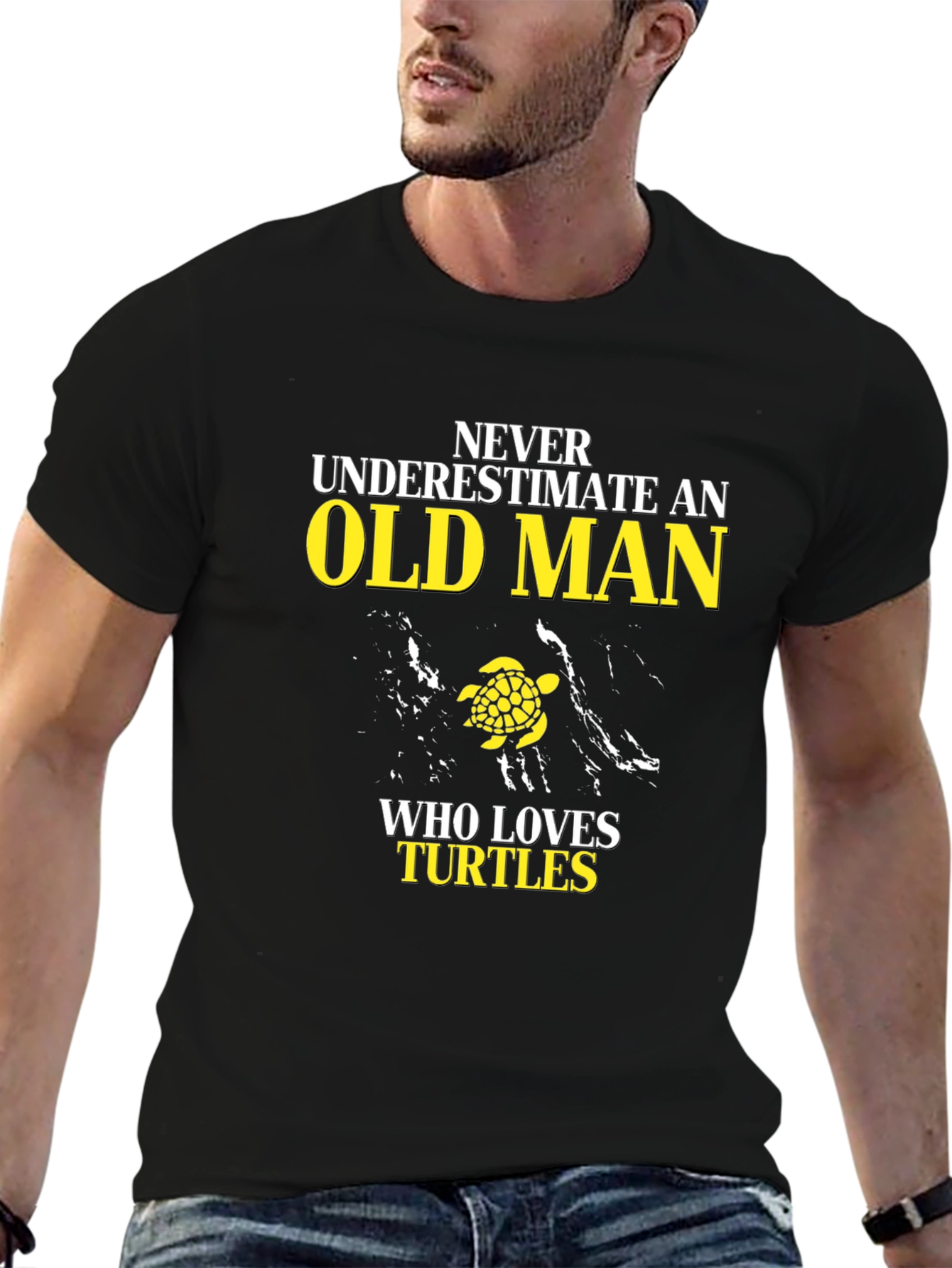 Never Underestimate an Old Man Turtle Lover T-Shirt