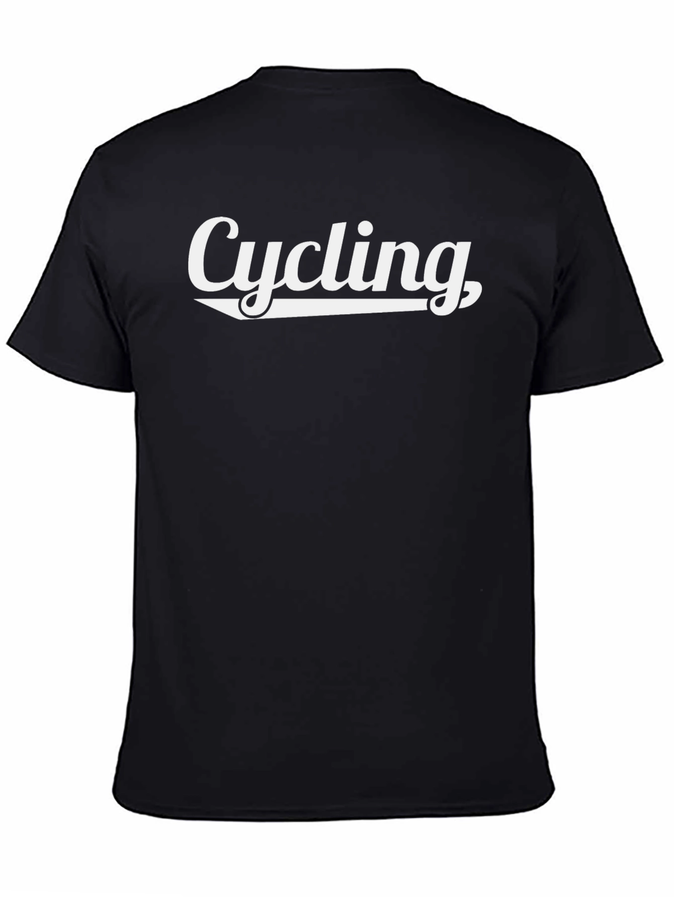 Cycling Graphic Tee - Classic Black Cotton T-Shirt
