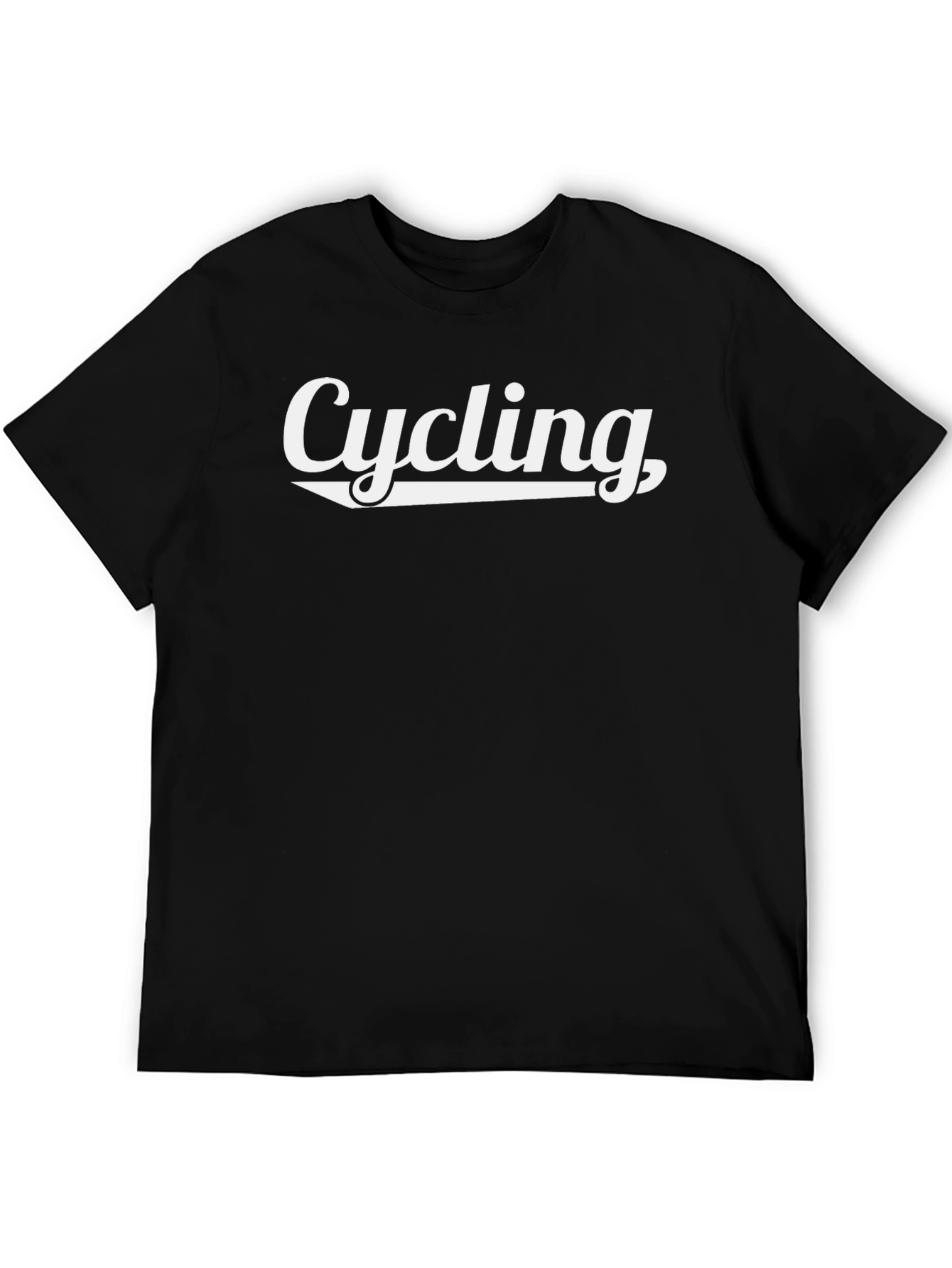 Cycling Graphic Tee - Classic Black Cotton T-Shirt
