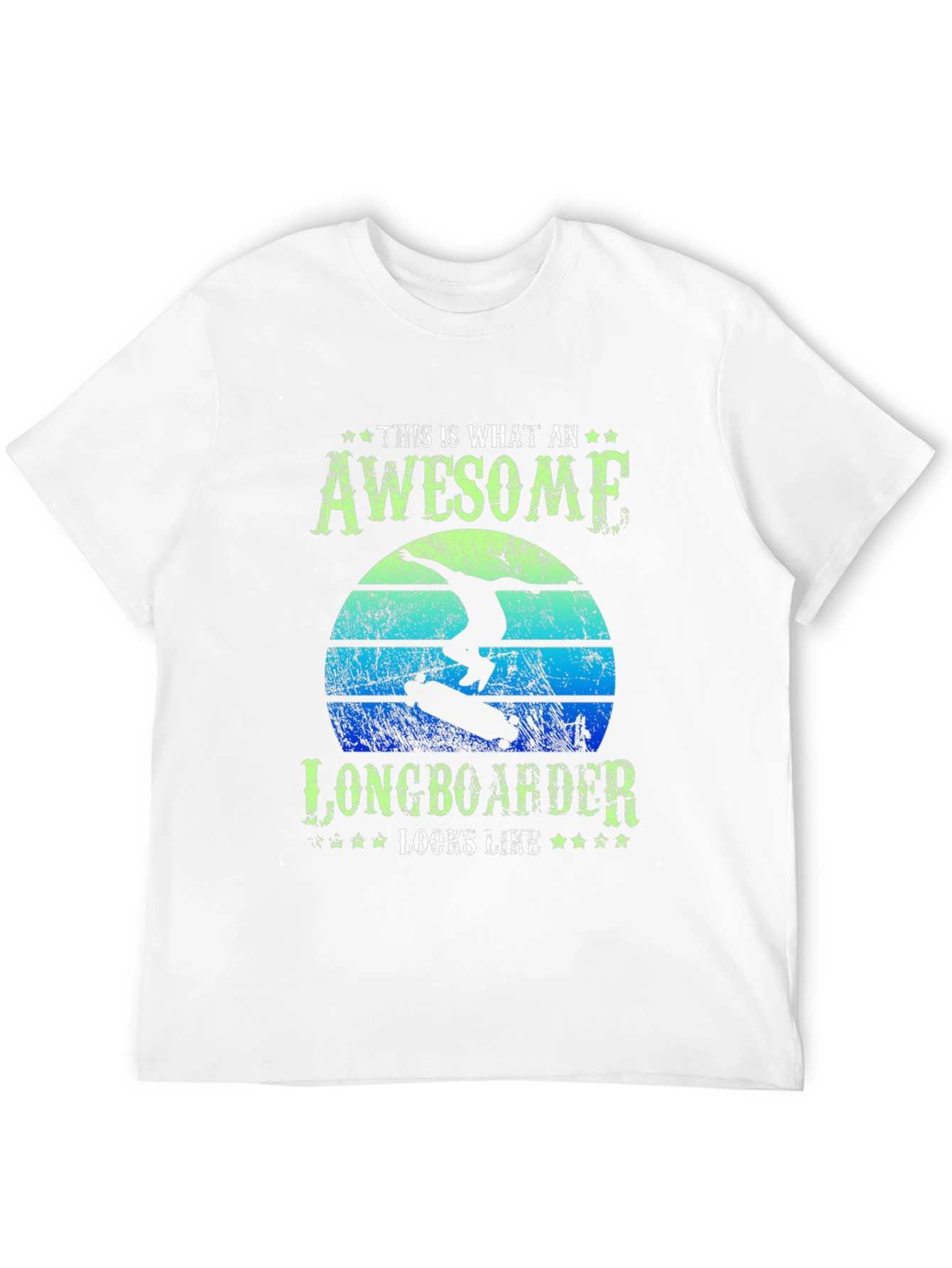 Awesome Longboarder Graphic T-Shirt