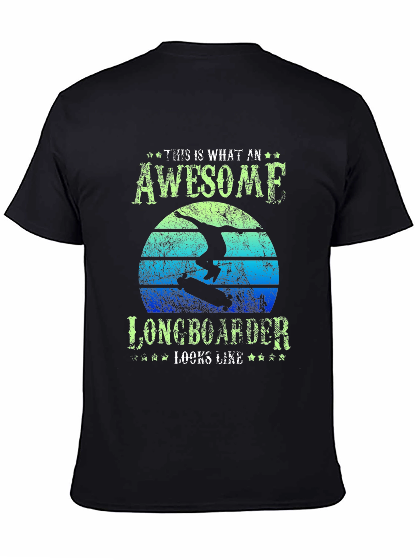 Awesome Longboarder Graphic T-Shirt
