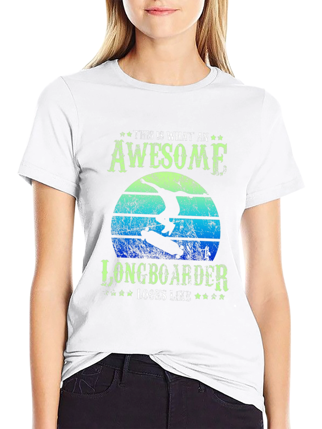 Awesome Longboarder Graphic T-Shirt