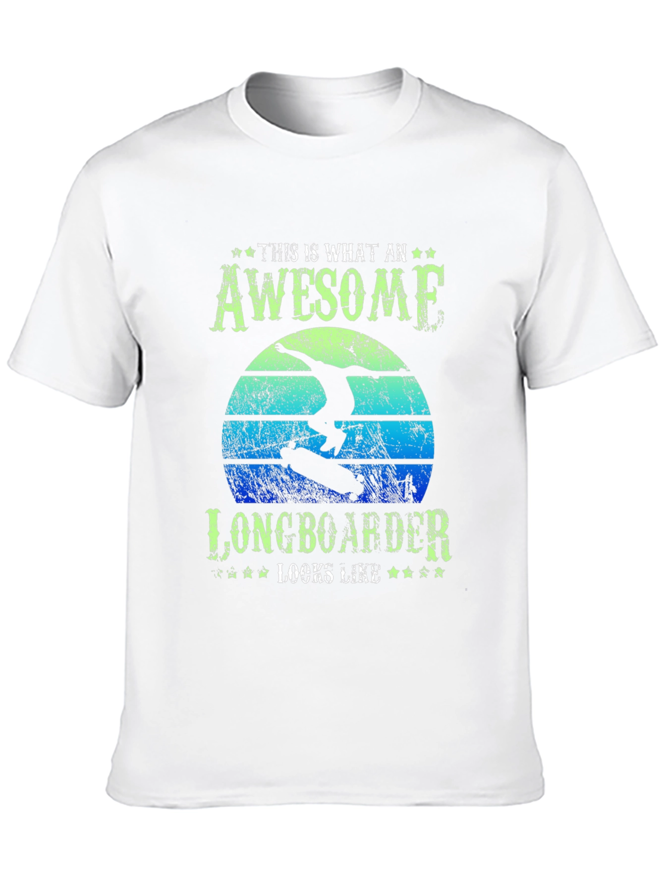 Awesome Longboarder Graphic T-Shirt