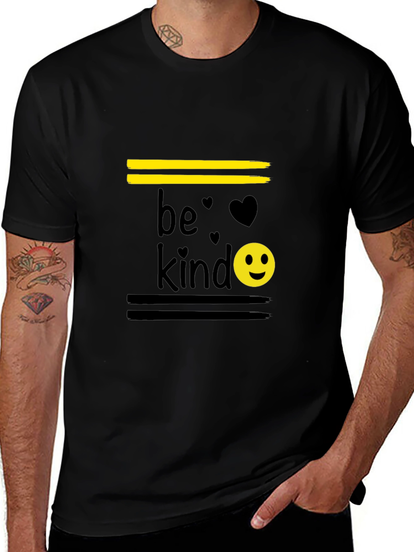 Be Kind T-Shirt - Black Cotton Blend
