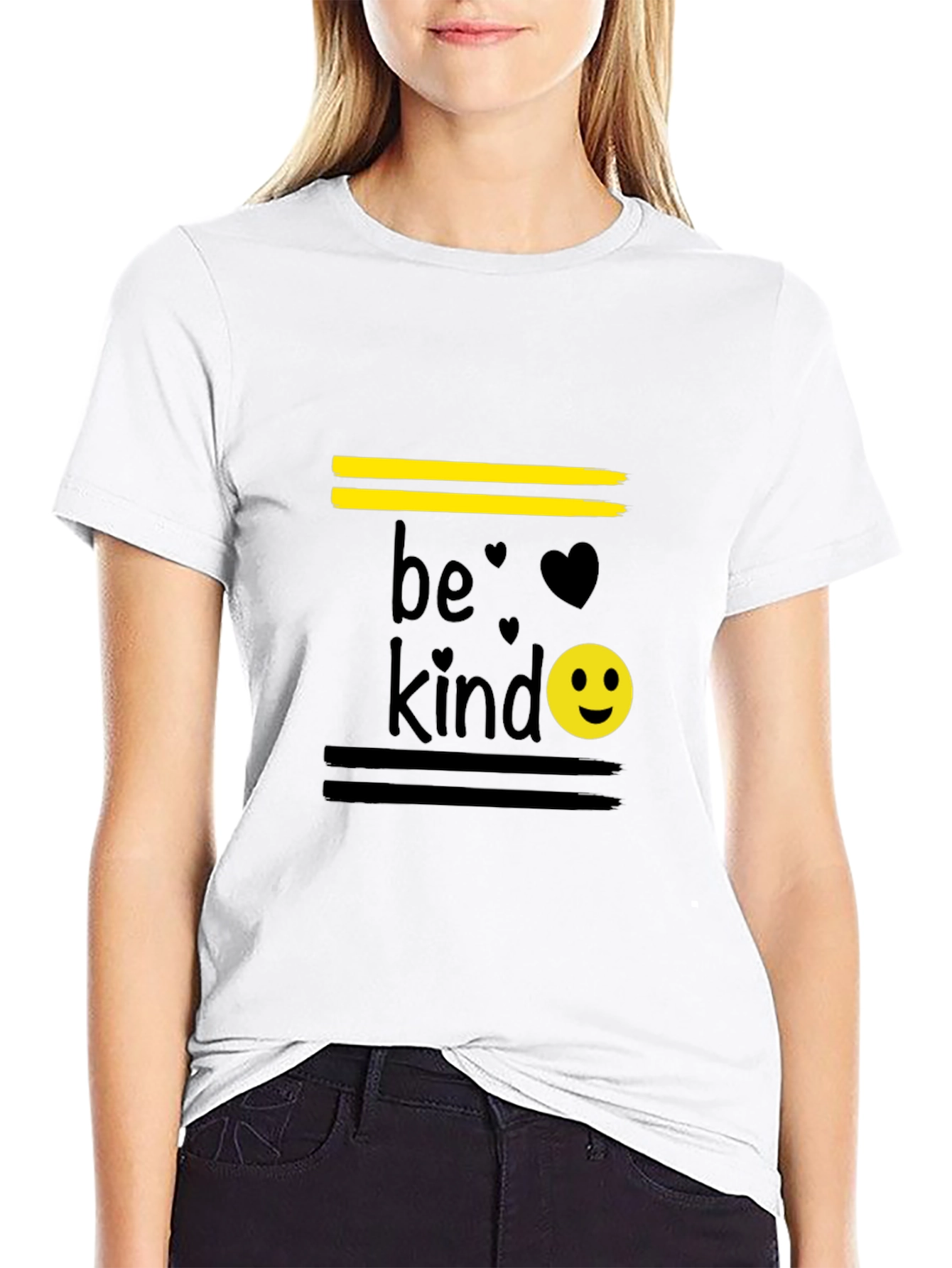 Be Kind T-Shirt - Black Cotton Blend