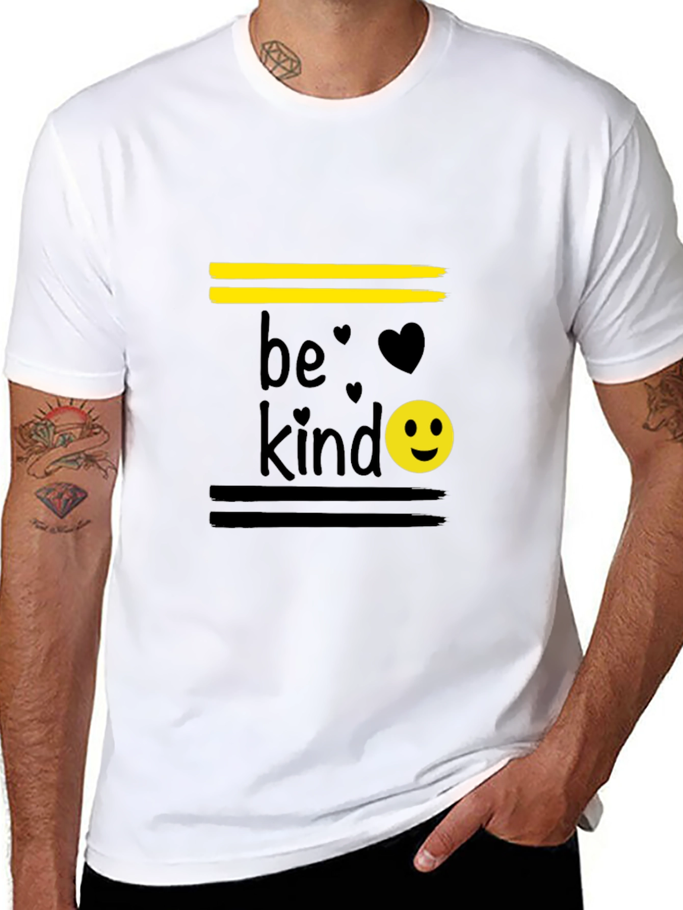 Be Kind T-Shirt - Black Cotton Blend