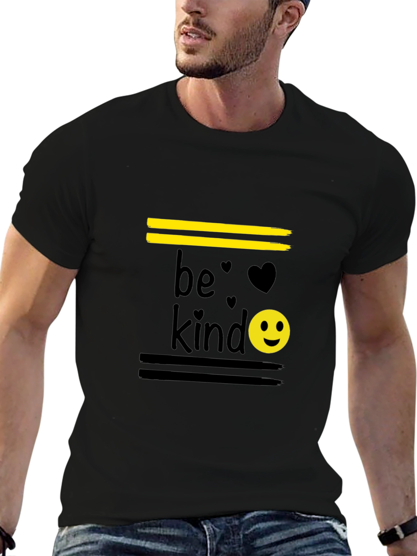 Be Kind T-Shirt - Black Cotton Blend