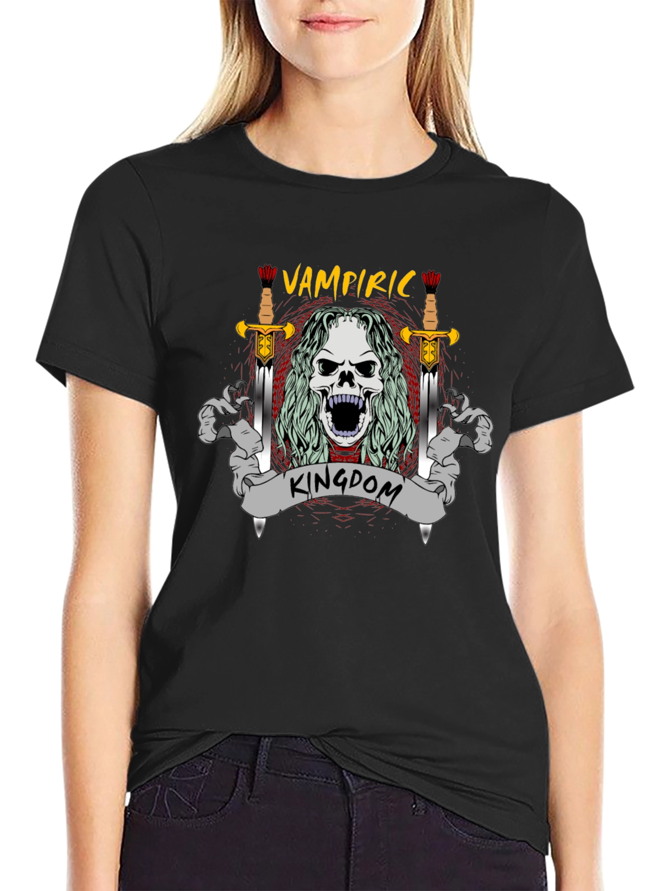 Vampiric Kingdom Skull Graphic Tee