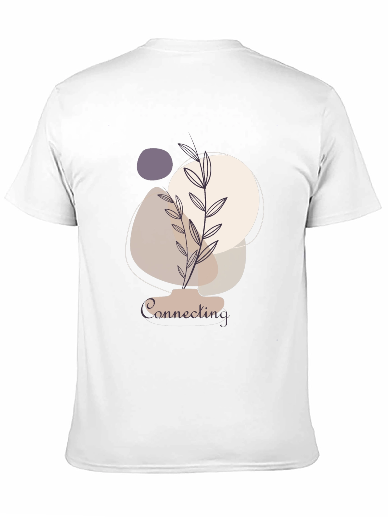 Abstract Botanical Black Graphic Tee