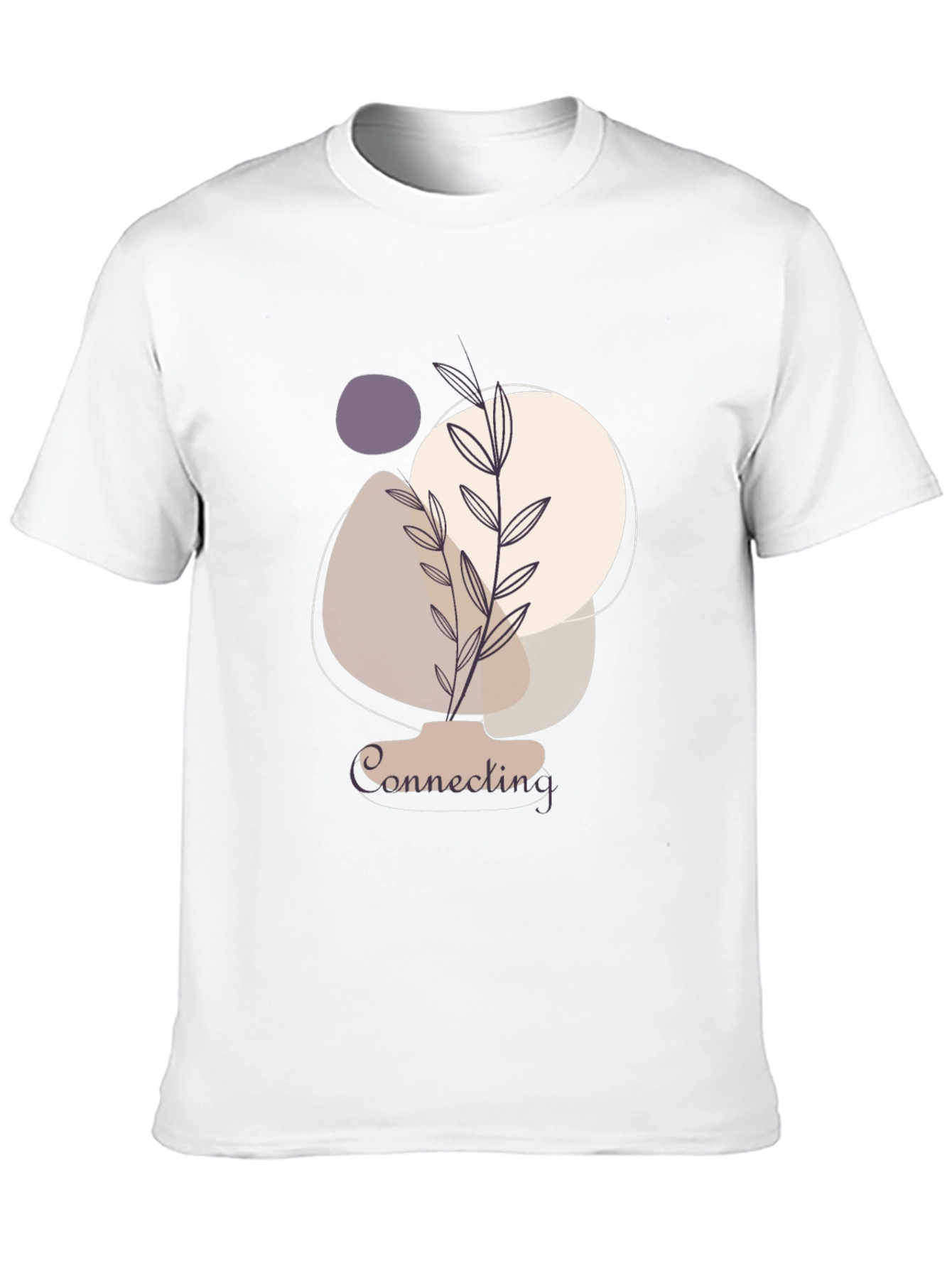 Abstract Botanical Black Graphic Tee