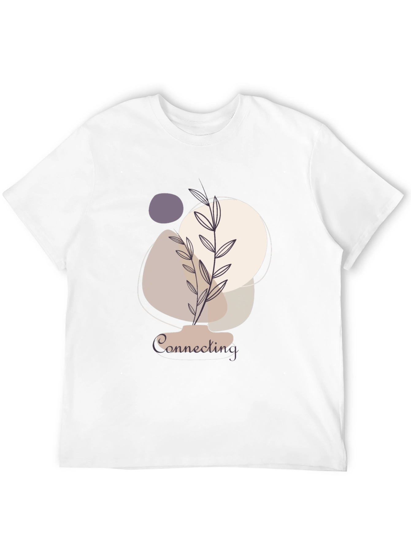 Abstract Botanical Black Graphic Tee