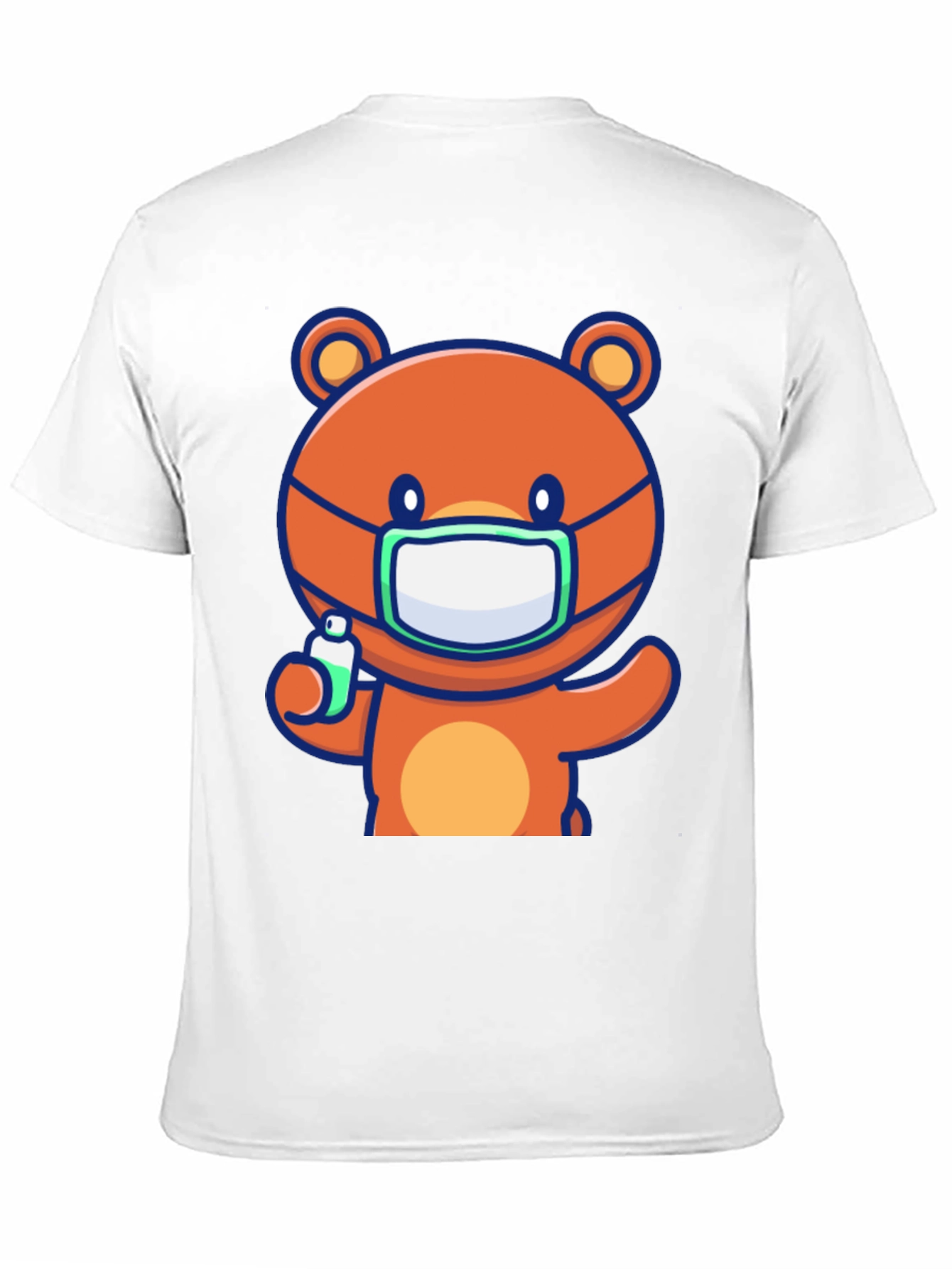 Cute Bear with Mask Graphic Tee