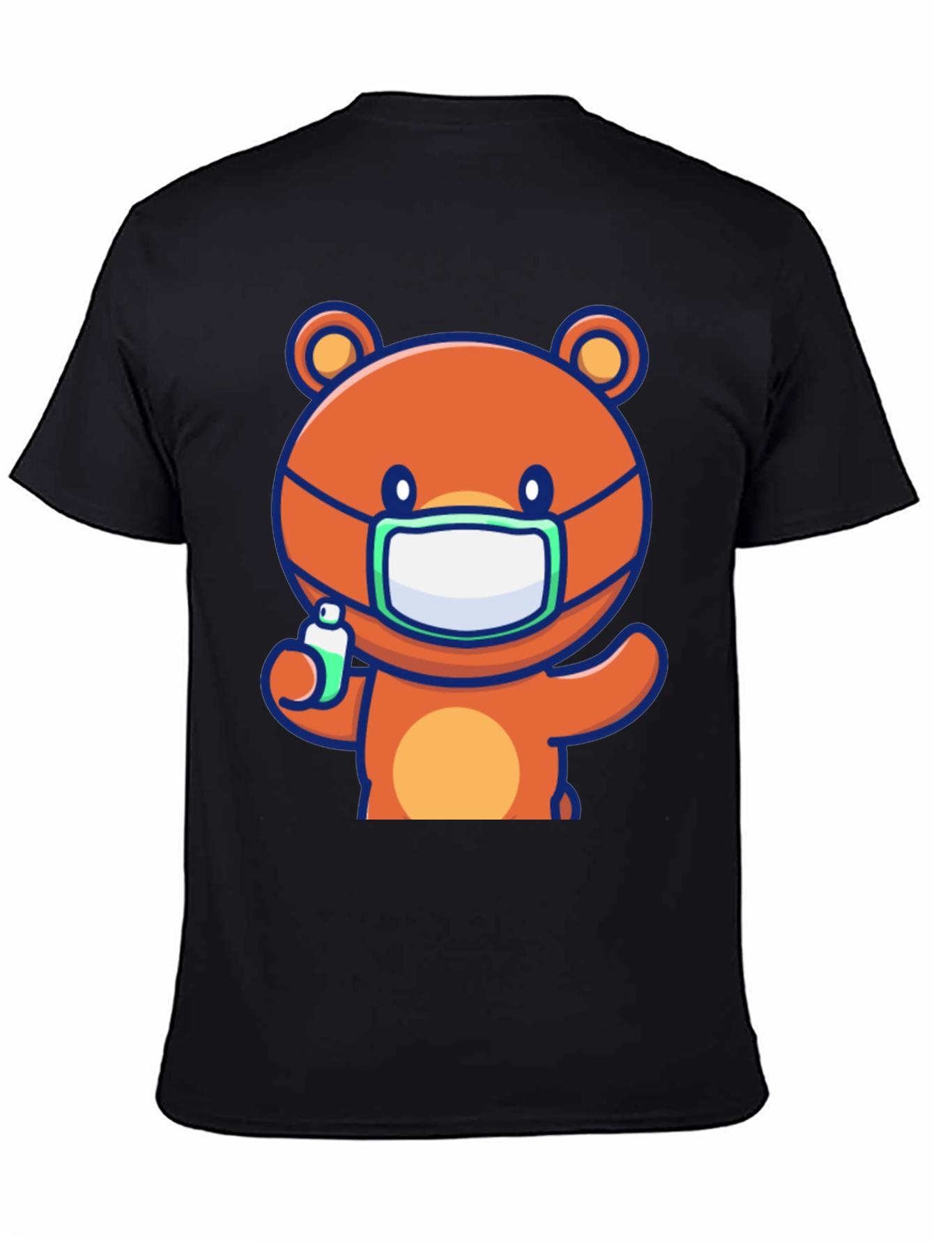 Cute Bear with Mask Graphic Tee
