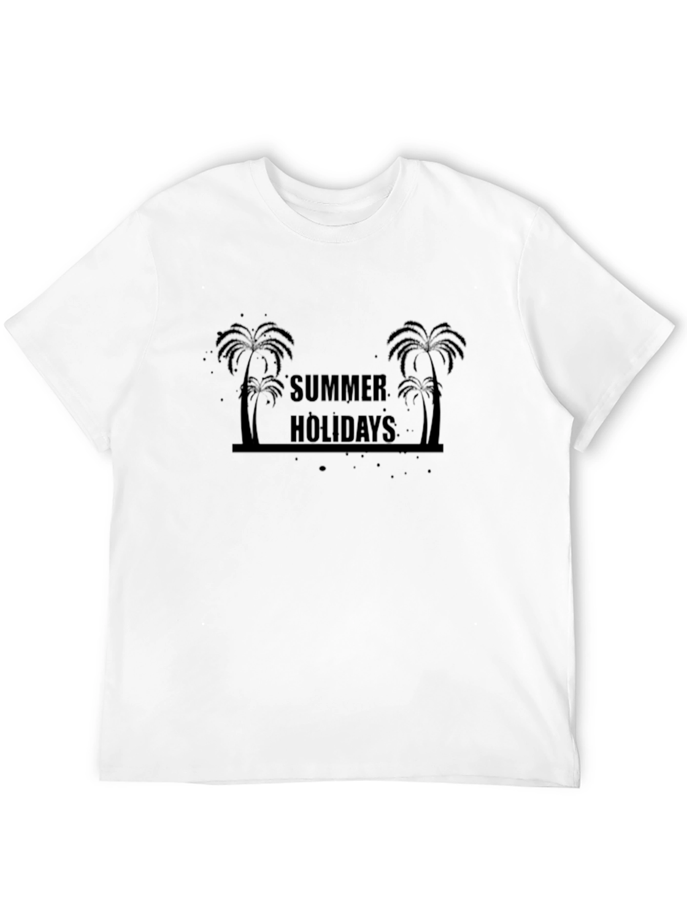 Summer Holiday Palm Tree Black T-Shirt