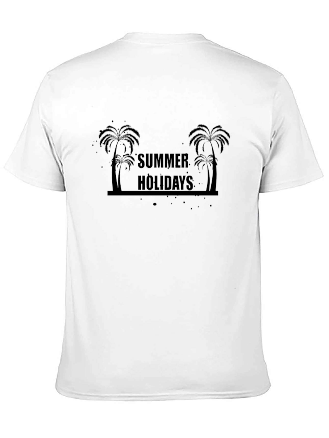 Summer Holiday Palm Tree Black T-Shirt