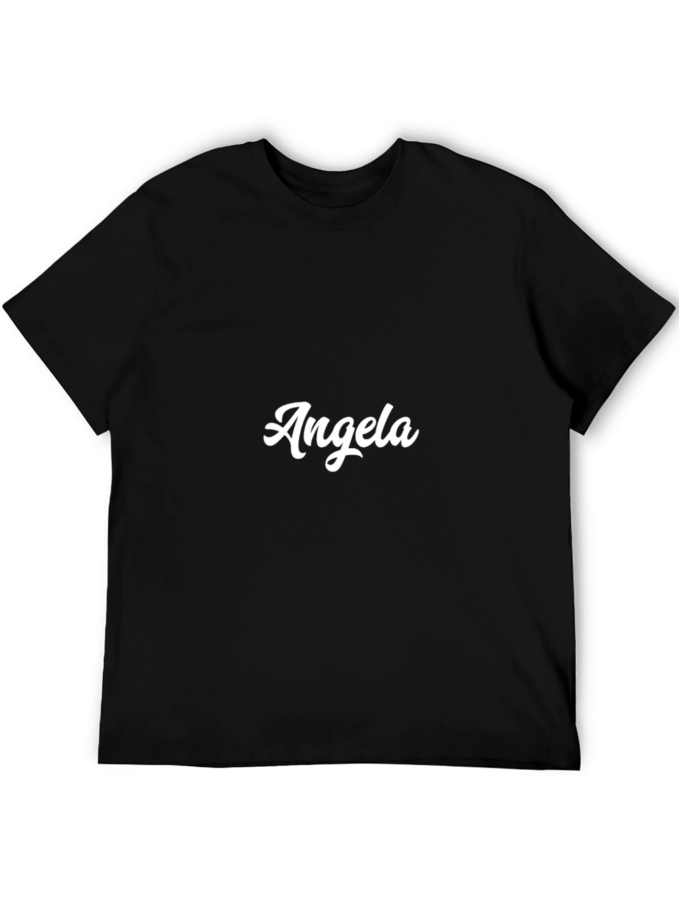 Personalized Angela Black T-Shirt