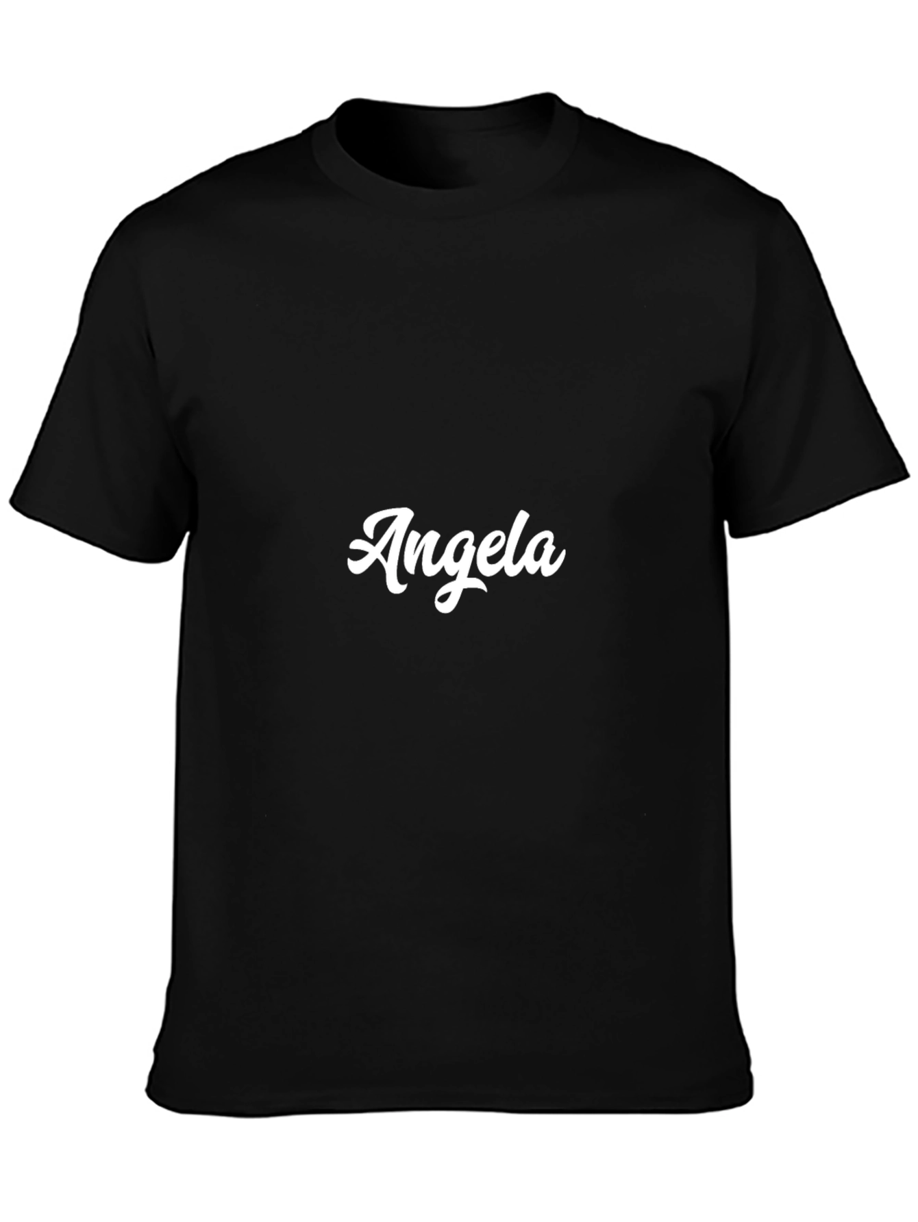 Personalized Angela Black T-Shirt