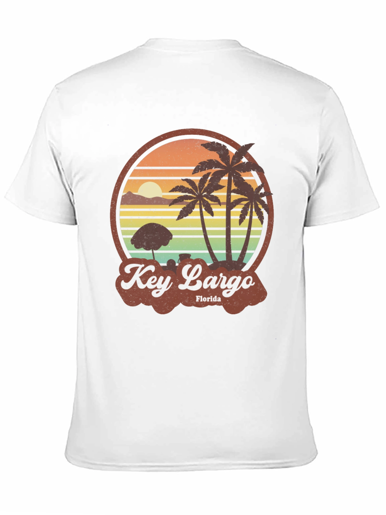 Key Largo Florida Retro Beach Graphic T-Shirt