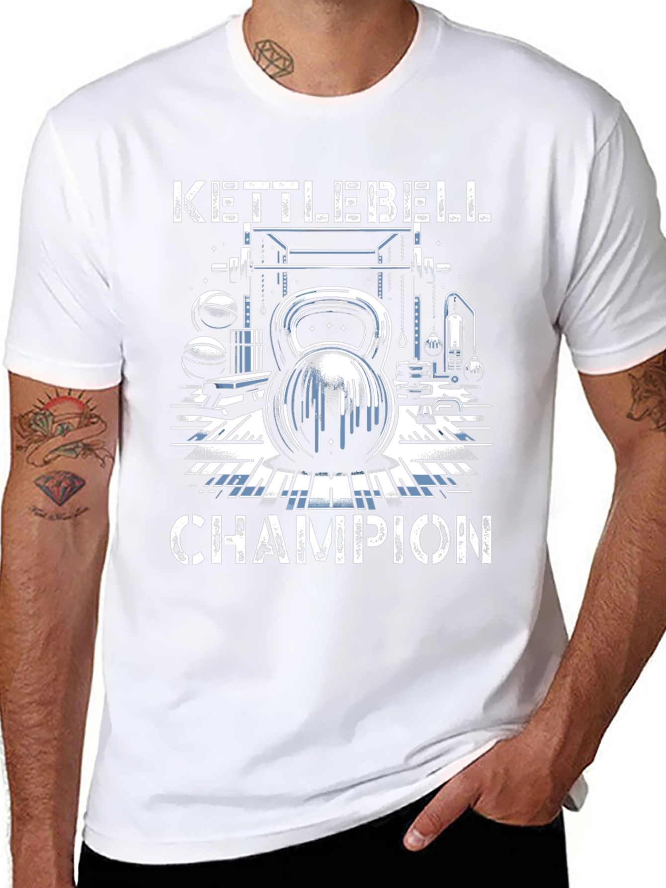 Kettlebell Champion Graphic T-Shirt - Gym Fitness Apparel