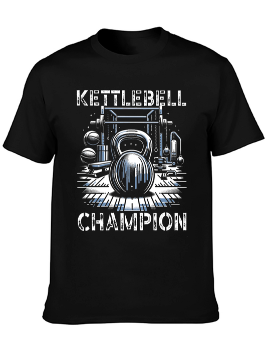 Kettlebell Champion Graphic T-Shirt - Gym Fitness Apparel