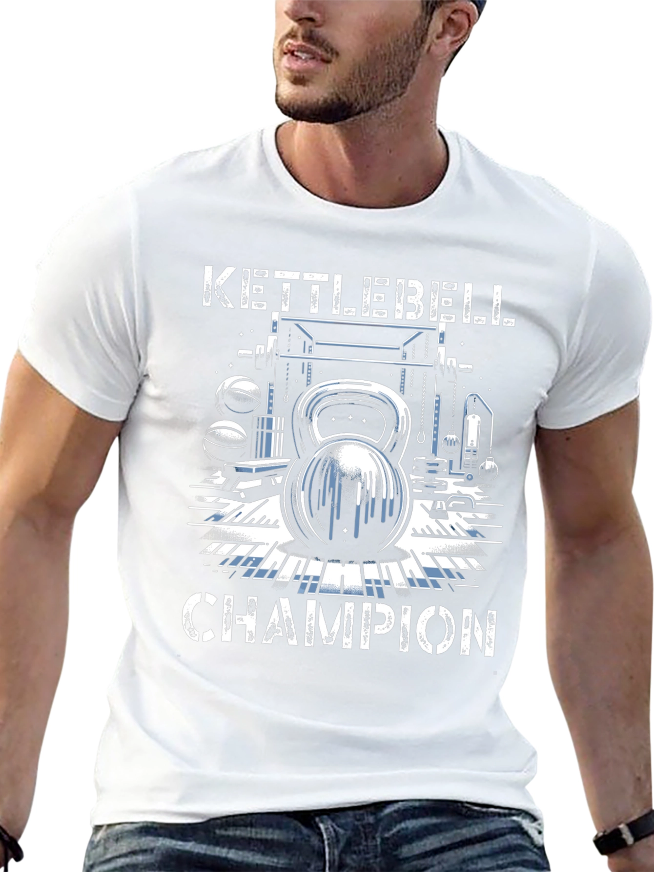 Kettlebell Champion Graphic T-Shirt - Gym Fitness Apparel