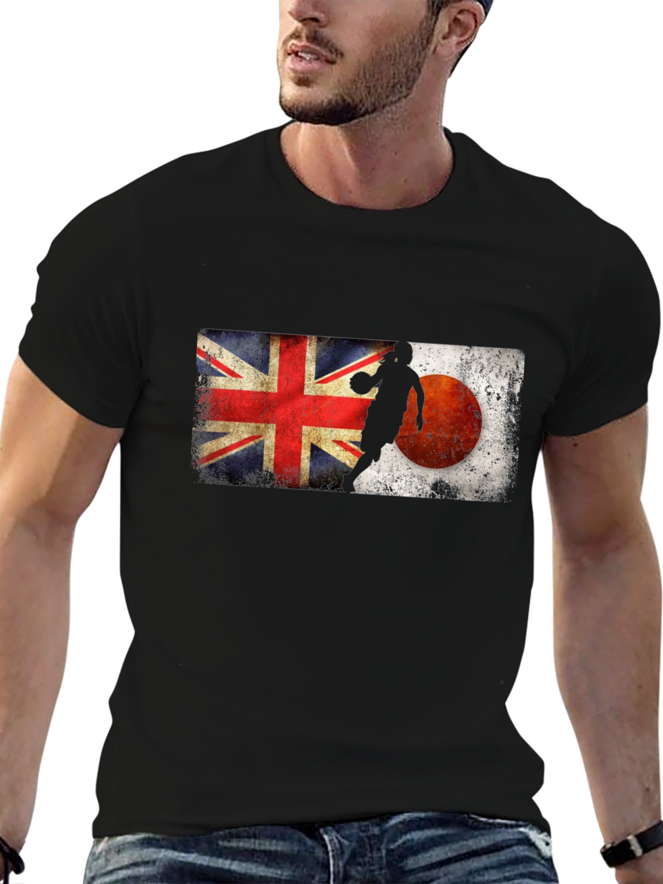 UK Japan Basketball Graphic T-Shirt