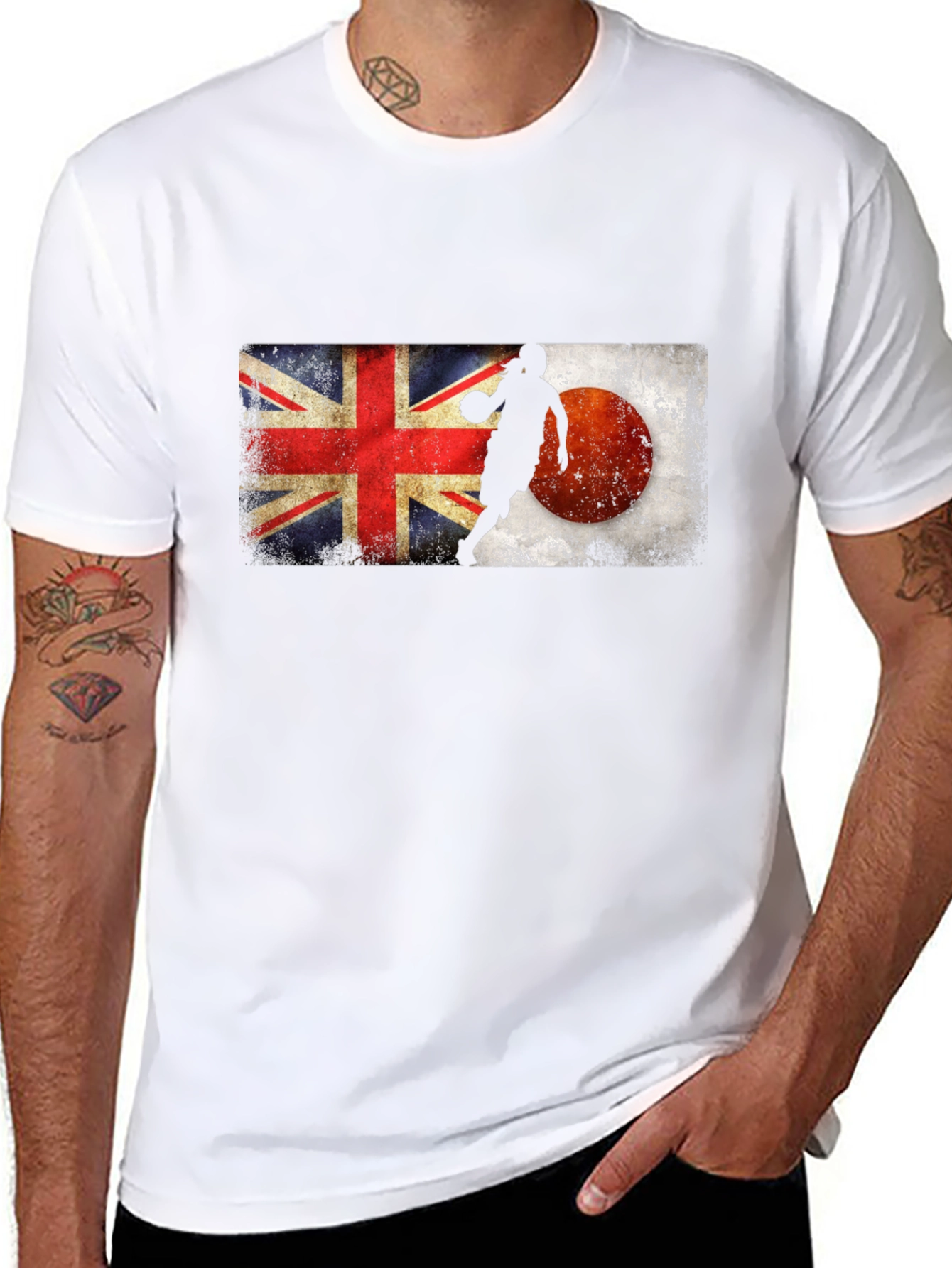 UK Japan Basketball Graphic T-Shirt