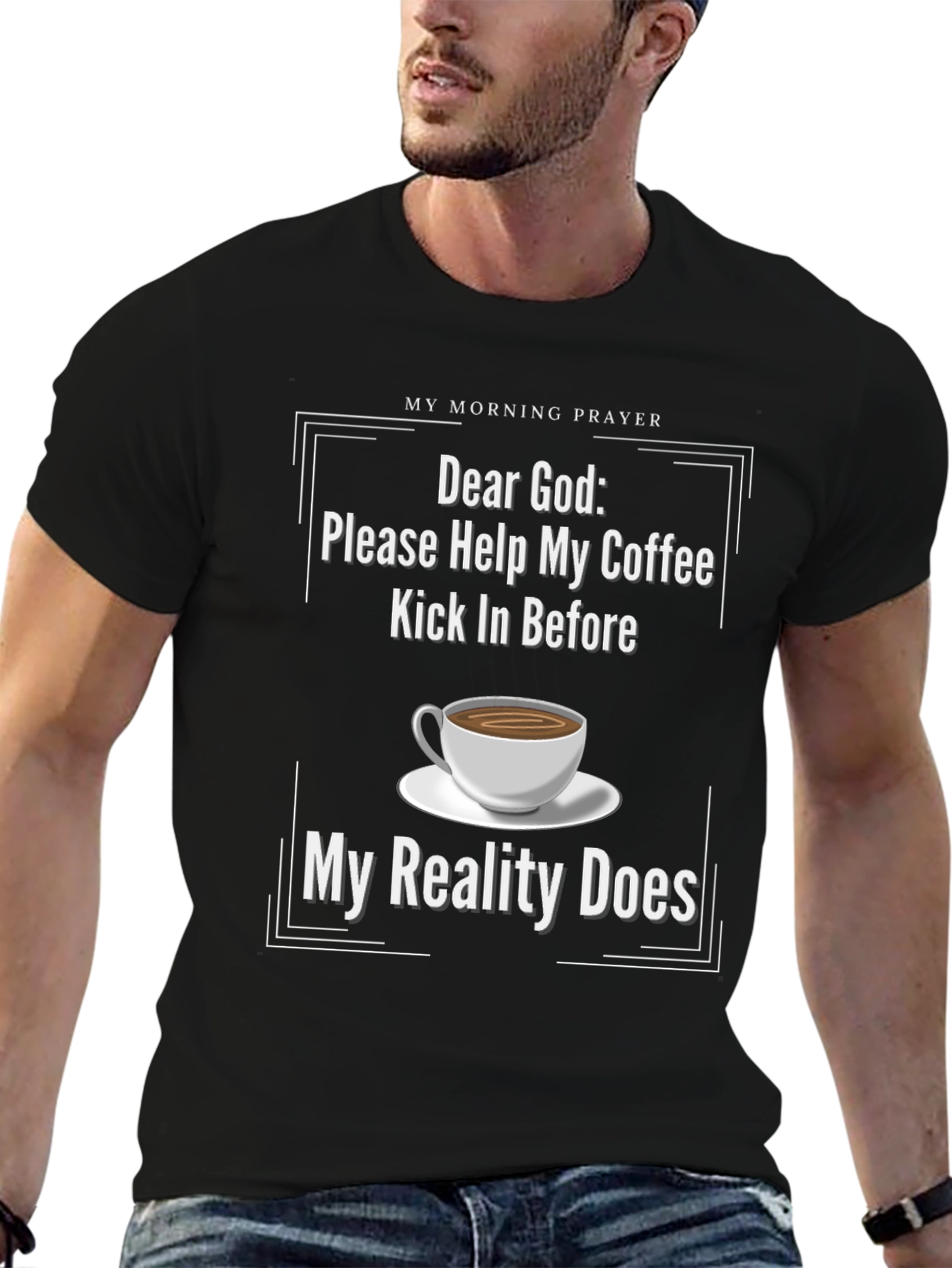 Funny Coffee Prayer T-Shirt for Coffee Lovers