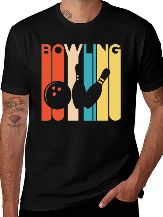 Retro Bowling T-Shirt - Vintage Style Graphic Tee