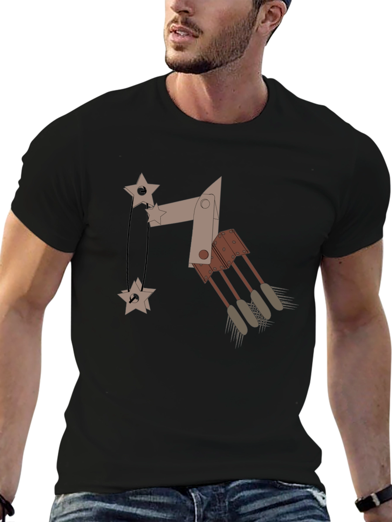 Retro Arcade Inspired Graphic T-Shirt - Black