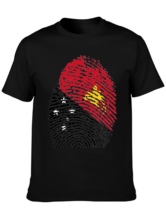 Papua New Guinea Flag Fingerprint T-Shirt